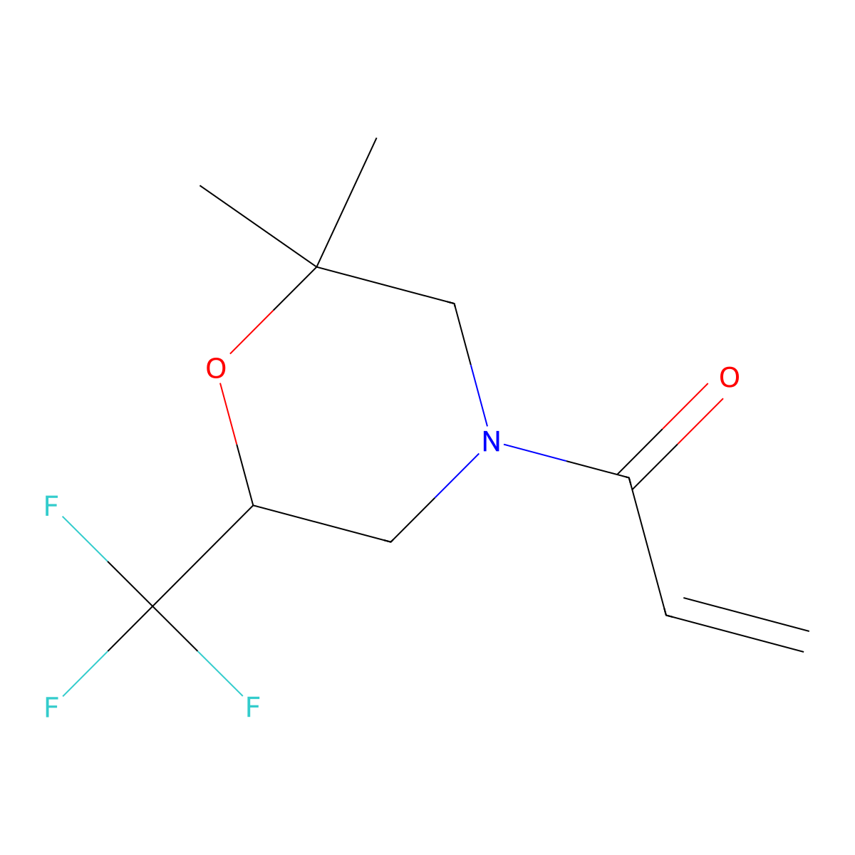 1-[2,2-Dimethyl-6-(trifluoromethyl)morpholin-4-yl]prop-2-en-1-one molecular structure, CAS 3030868-68-6