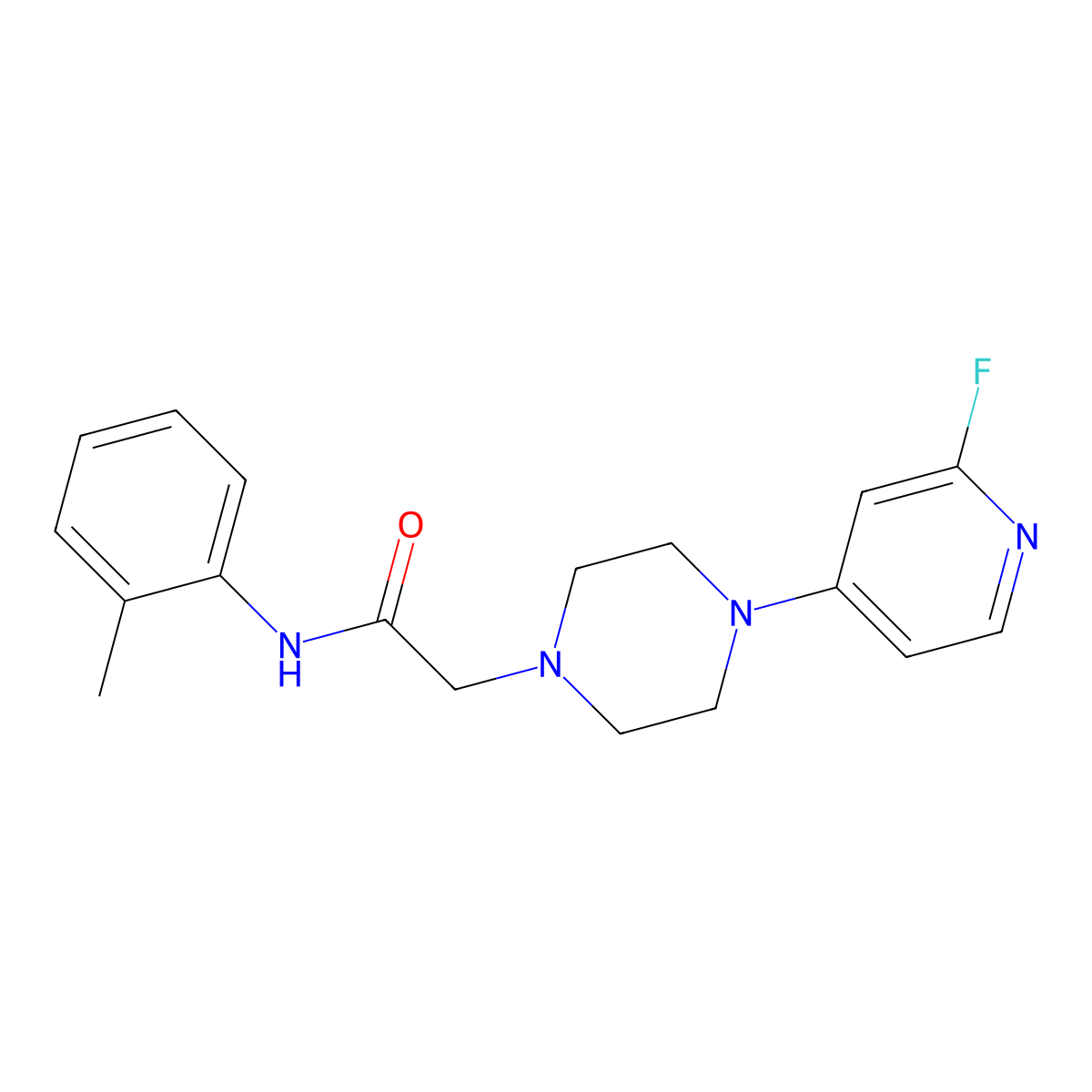 2-[4-(2-fluoropyridin-4-yl)piperazin-1-yl]-N-(2-methylphenyl)acetamide molecular structure, CAS 3030869-33-8