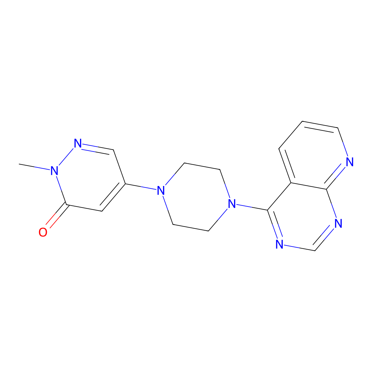 2-Methyl-5-(4-{pyrido[2,3-d]pyrimidin-4-yl}piperazin-1-yl)-2,3-dihydropyridazin-3-one molecular structure, CAS 3030869-54-3