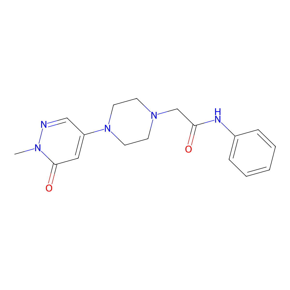 2-[4-(1-Methyl-6-oxo-1,6-dihydropyridazin-4-yl)piperazin-1-yl]-5,6,7,8-tetrahydroquinoline-3-carbonitrile molecular structure, CAS 3030869-60-1
