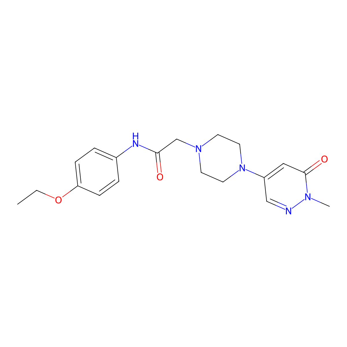 N-(4-ethoxyphenyl)-2-[4-(1-methyl-6-oxo-1,6-dihydropyridazin-4-yl)piperazin-1-yl]acetamide molecular structure, CAS 3030869-79-2