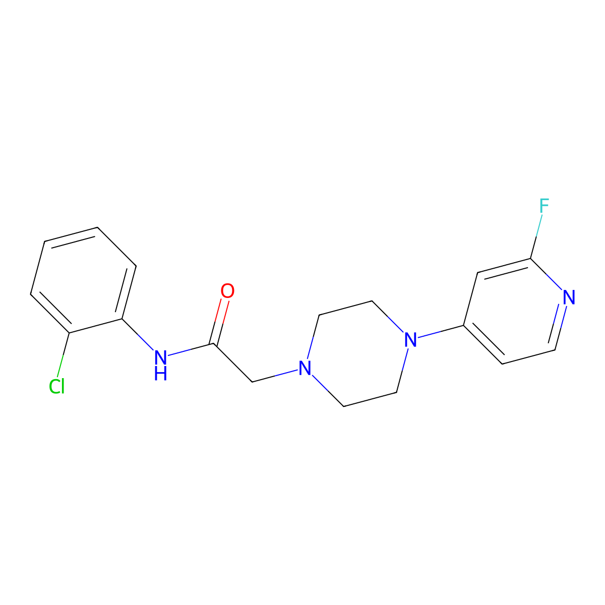 N-(2-chlorophenyl)-2-[4-(2-fluoropyridin-4-yl)piperazin-1-yl]acetamide molecular structure, CAS 3030869-80-5