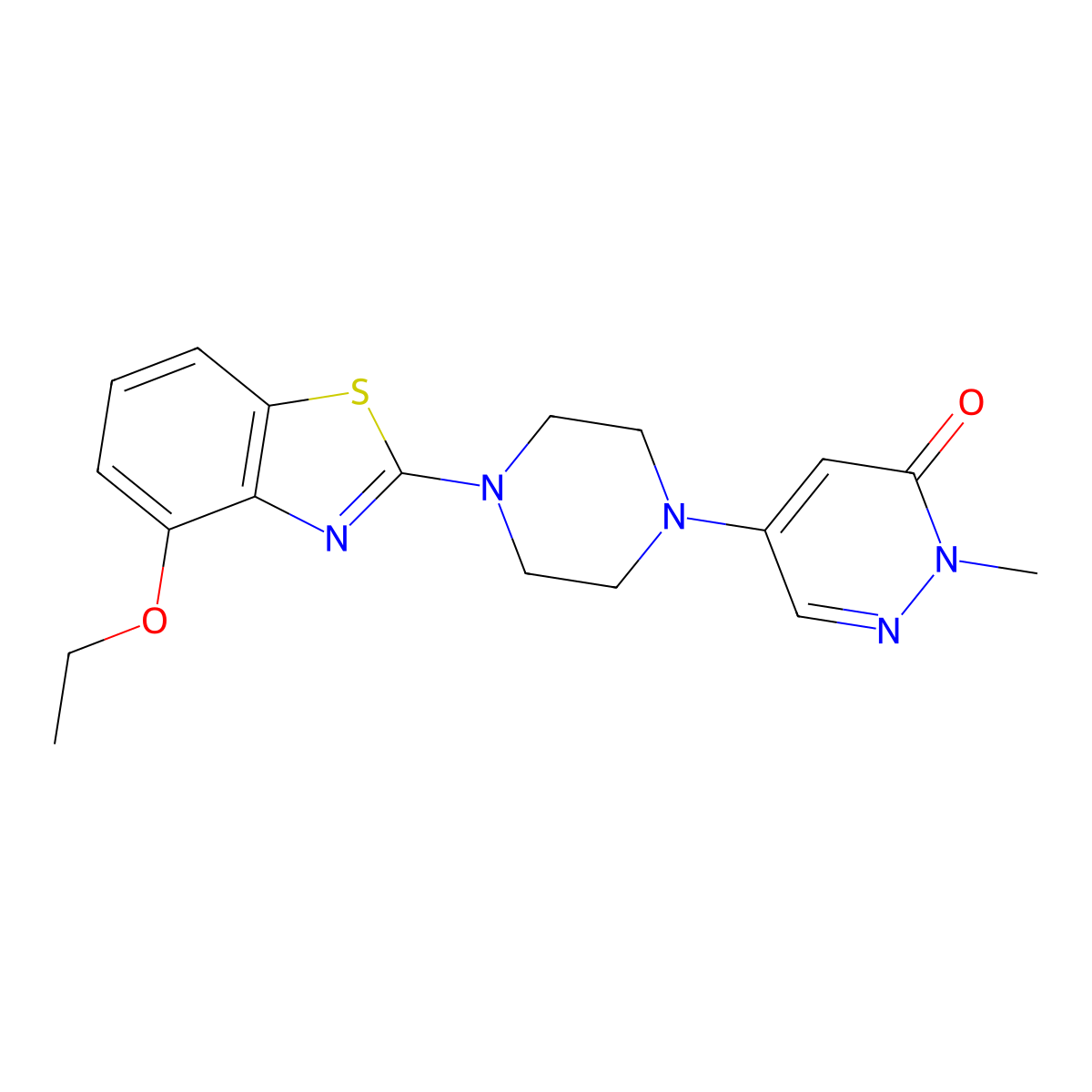 5-[4-(4-Ethoxy-1,3-benzothiazol-2-yl)piperazin-1-yl]-2-methyl-2,3-dihydropyridazin-3-one molecular structure, CAS 3030870-26-6
