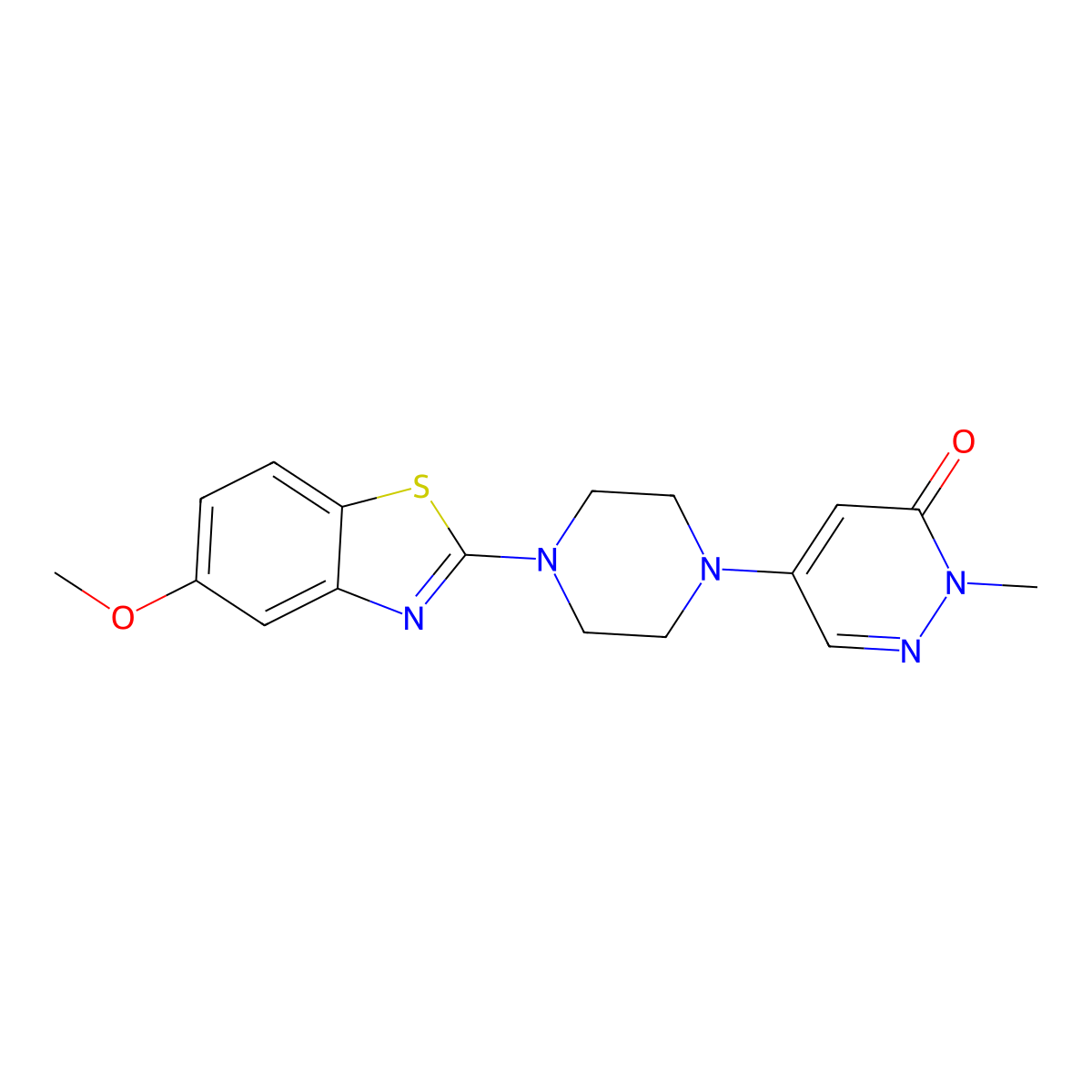 5-[4-(5-Methoxy-1,3-benzothiazol-2-yl)piperazin-1-yl]-2-methyl-2,3-dihydropyridazin-3-one molecular structure, CAS 3030870-31-3