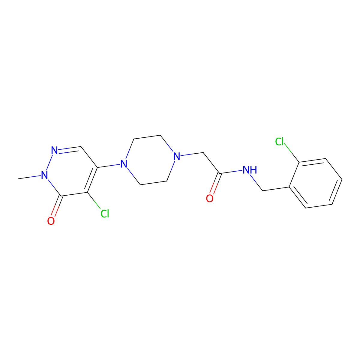 4-chloro-5-[4-(9-cyclopropyl-9H-purin-6-yl)piperazin-1-yl]-2-methyl-2,3-dihydropyridazin-3-one molecular structure, CAS 3030870-56-2
