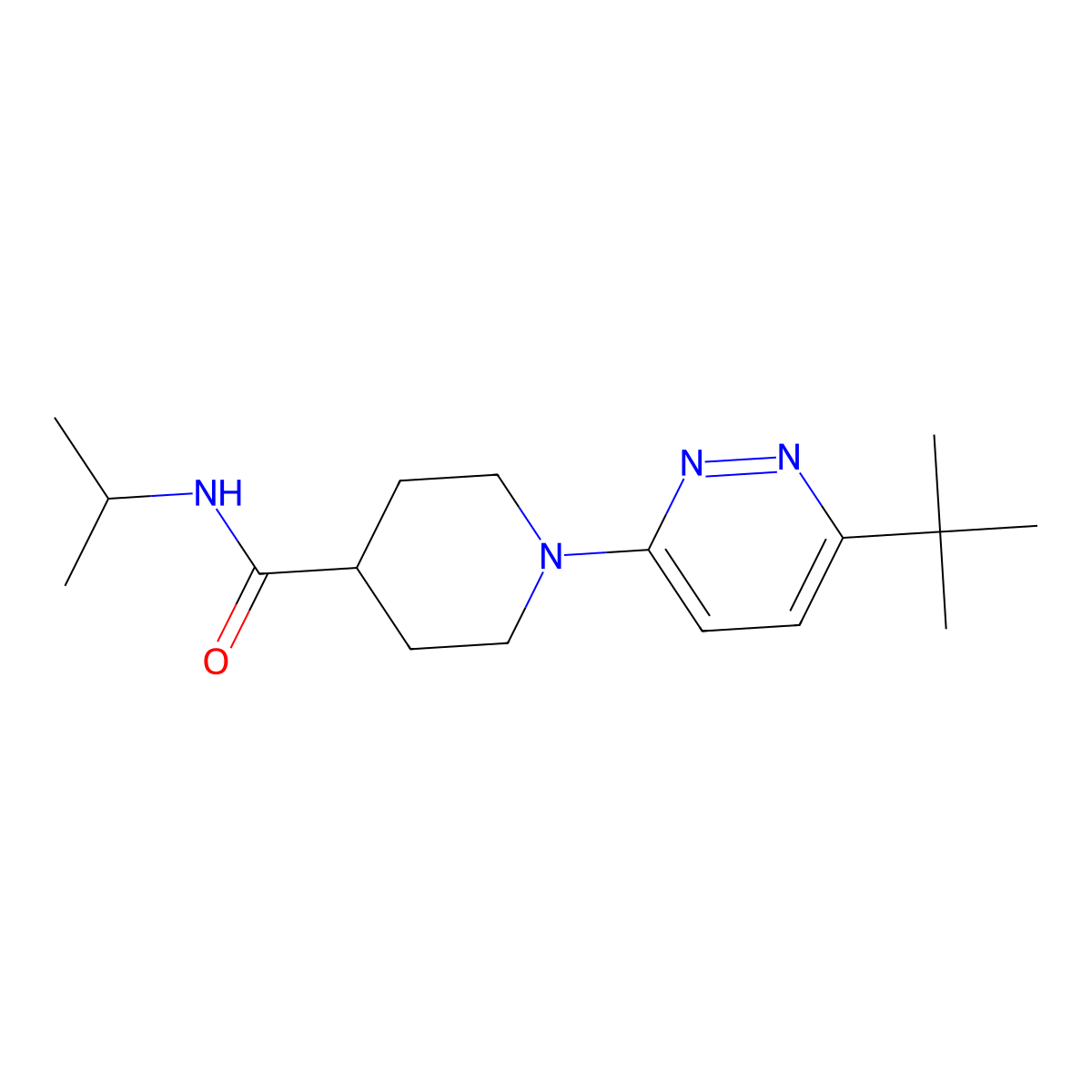 1-(6-tert-butylpyridazin-3-yl)-N-(propan-2-yl)piperidine-4-carboxamide molecular structure, CAS 3030870-75-5