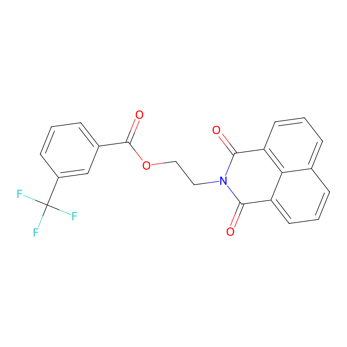 2-(1,3-Dioxobenzo[de]isoquinolin-2-yl)ethyl 3-(trifluoromethyl)benzoate molecular structure, CAS 303090-95-1