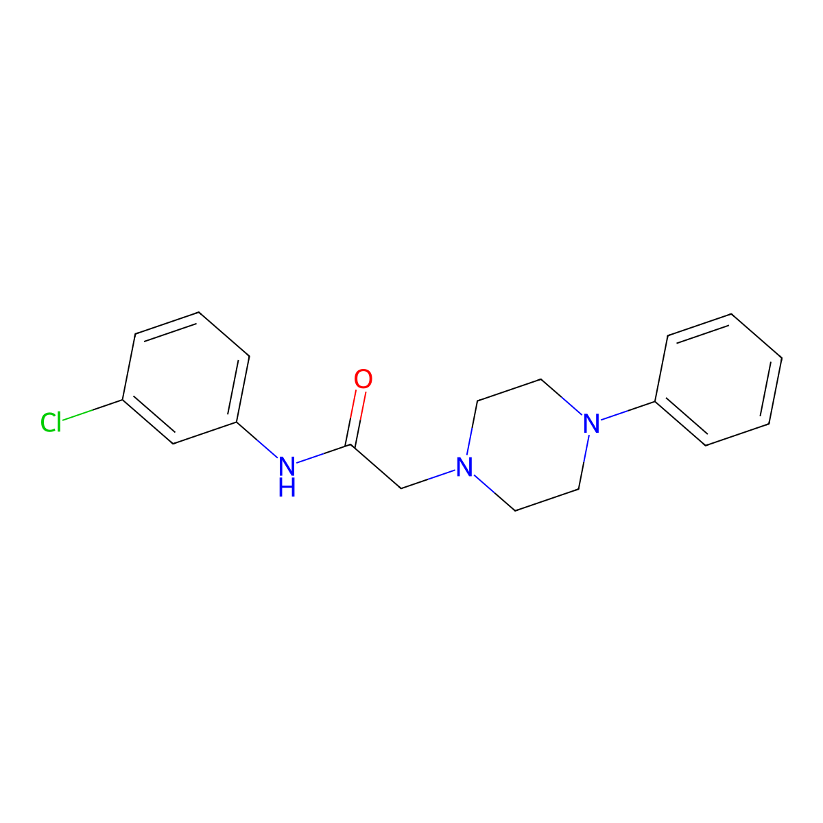 N-(3-Chlorophenyl)-4-phenyl-1-piperazineacetamide molecular structure, CAS 303090-99-5