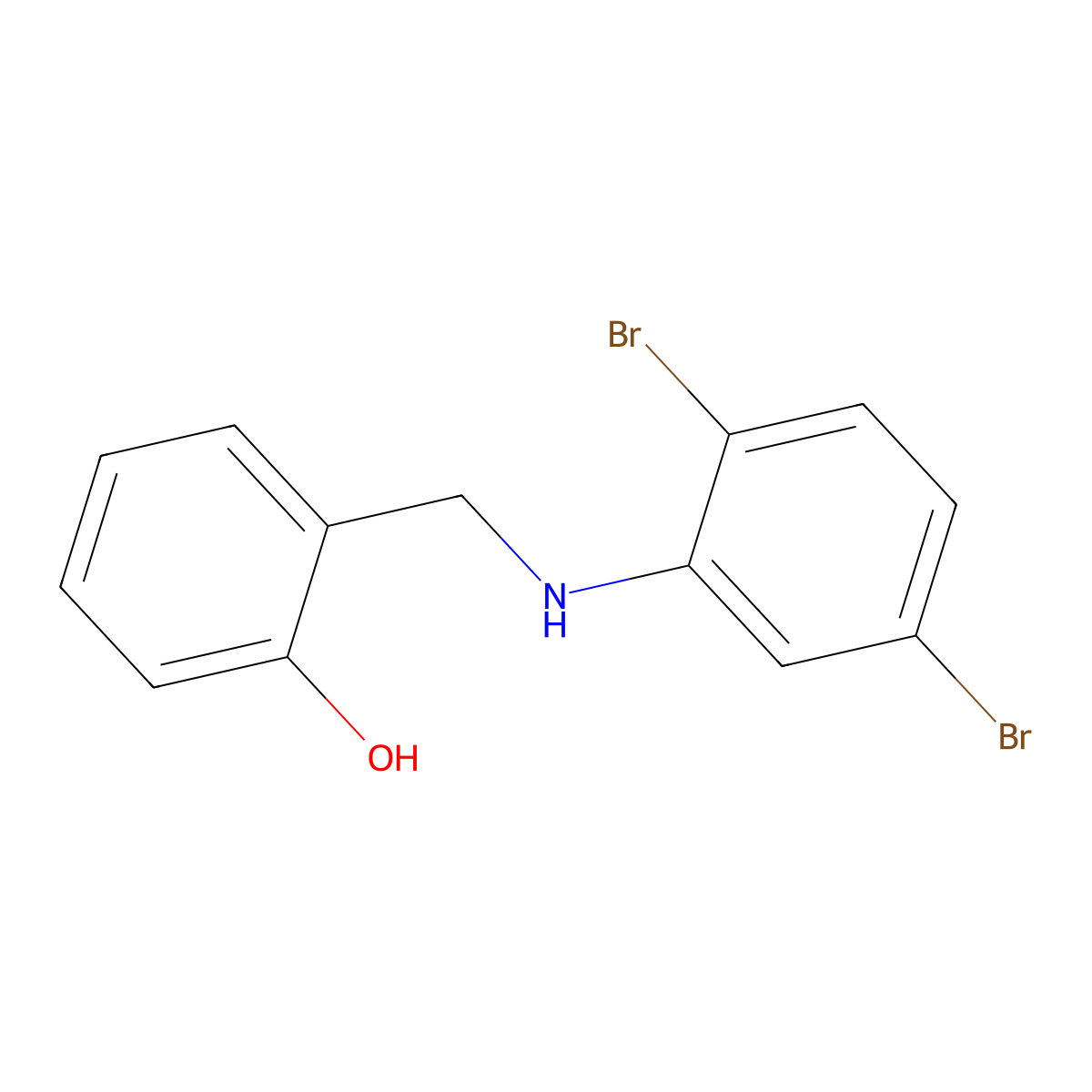 2-{[(2,5-Dibromophenyl)amino]methyl}phenol molecular structure, CAS 303091-02-3