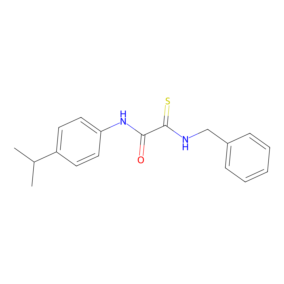 2-(benzylamino)-N-(4-isopropylphenyl)-2-thioxoacetamide molecular structure, CAS 303091-03-4