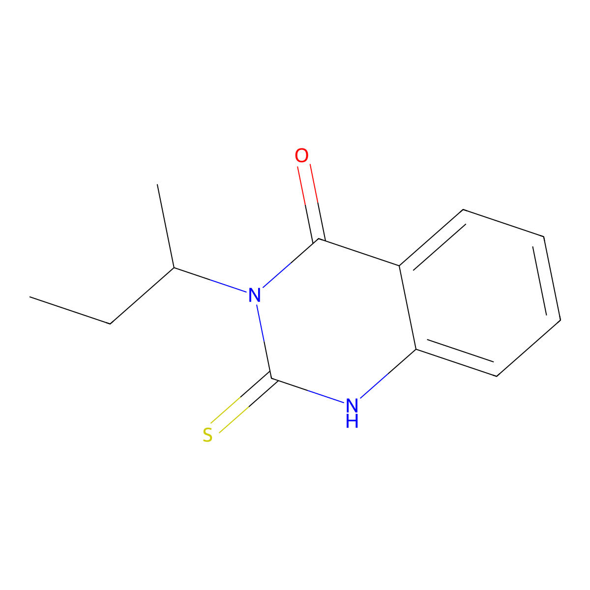 3-(Butan-2-yl)-2-sulfanyl-3,4-dihydroquinazolin-4-one molecular structure, CAS 303091-13-6