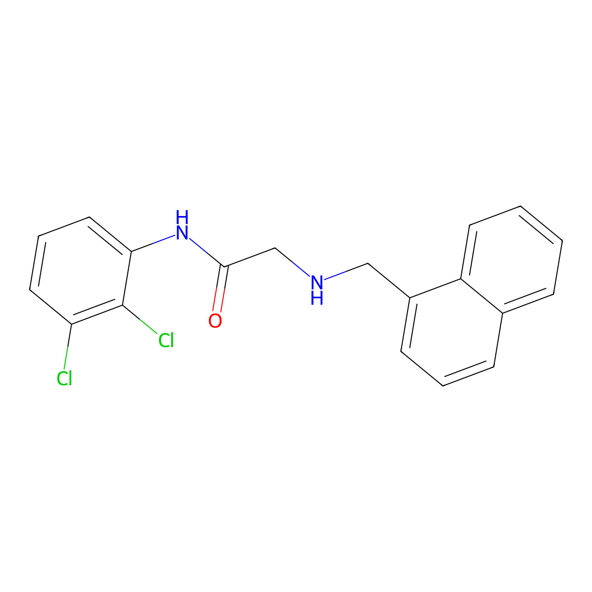 N-(2,3-Dichlorophenyl)-2-((1-naphthalenylmethyl)amino)acetamide molecular structure, CAS 303091-16-9