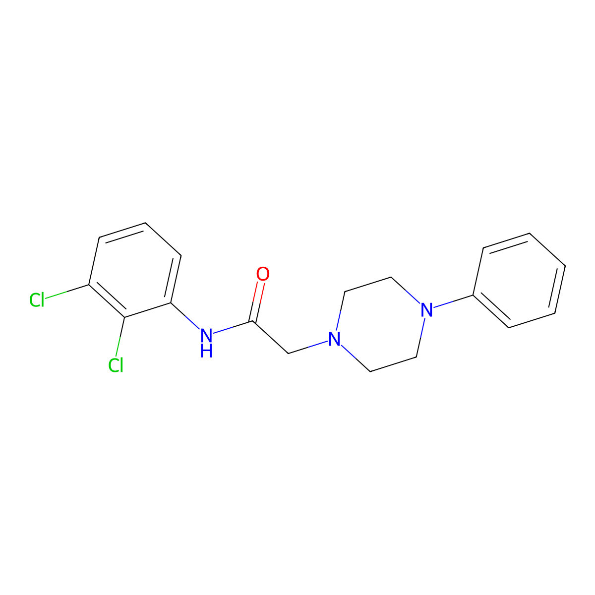 N-(2,3-Dichlorophenyl)-2-(4-phenyl-1-piperazinyl)acetamide molecular structure, CAS 303091-17-0