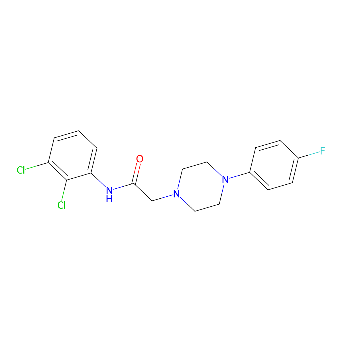 N-(2,3-dichlorophenyl)-2-[4-(4-fluorophenyl)piperazin-1-yl]acetamide molecular structure, CAS 303091-19-2