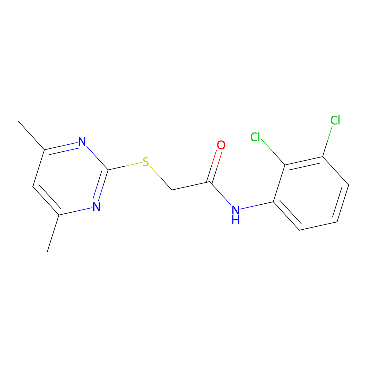 N-(2,3-dichlorophenyl)-2-[(4,6-dimethylpyrimidin-2-yl)sulfanyl]acetamide molecular structure, CAS 303091-21-6