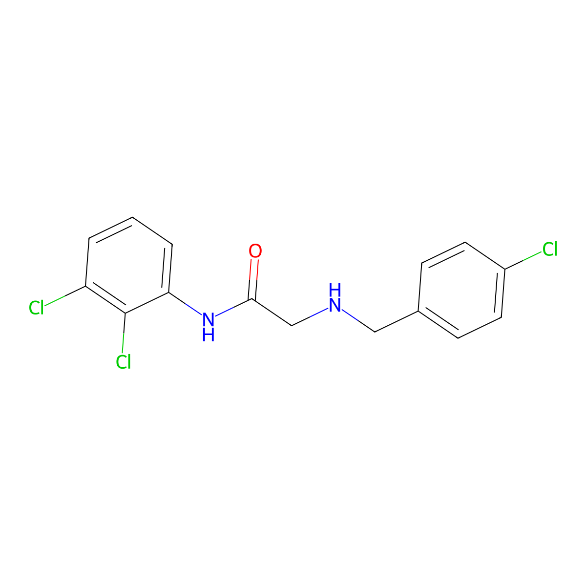 2-[(4-chlorobenzyl)amino]-N-(2,3-dichlorophenyl)acetamide molecular structure, CAS 303091-23-8