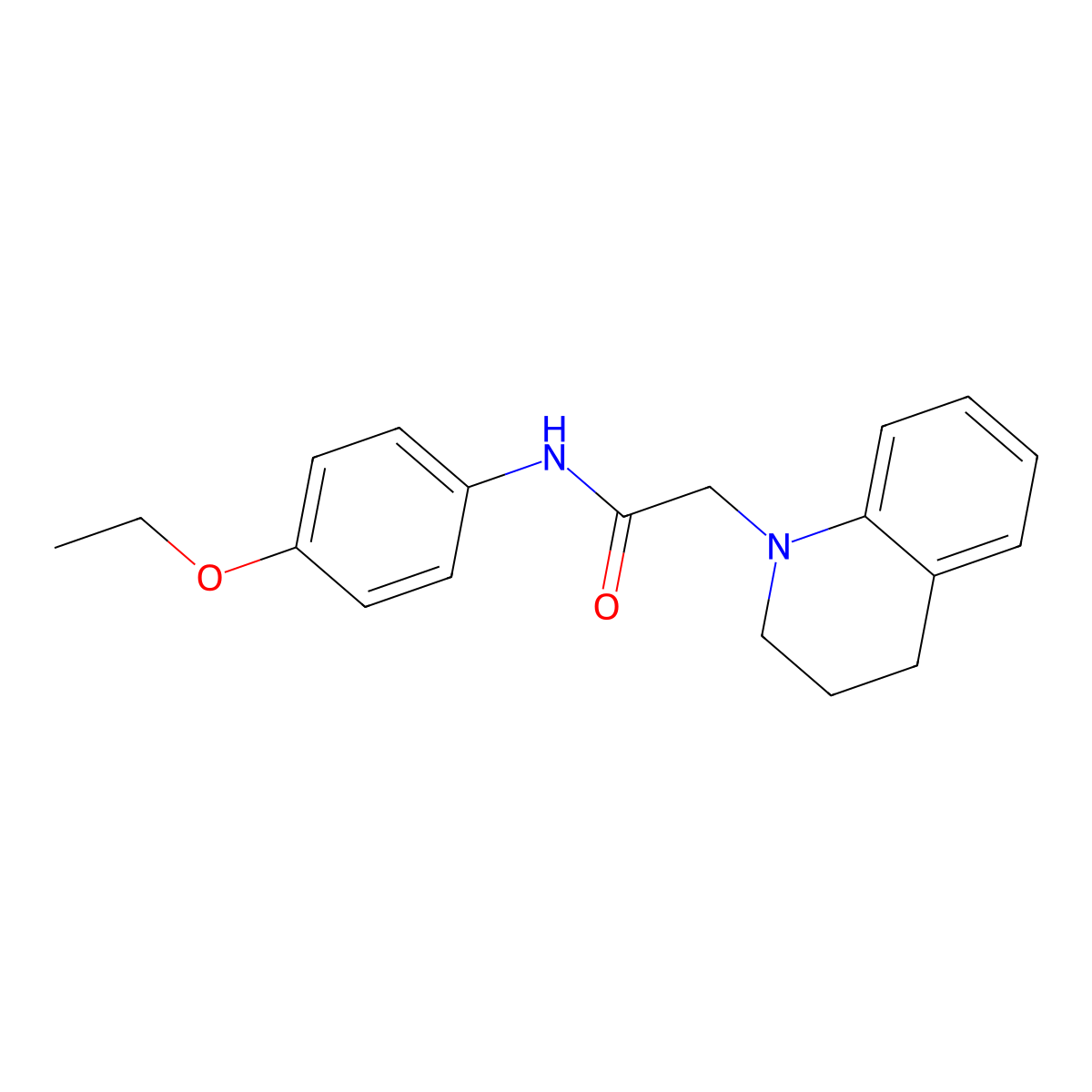 N-(4-ethoxyphenyl)-2-(1,2,3,4-tetrahydroquinolin-1-yl)acetamide molecular structure, CAS 303091-40-9