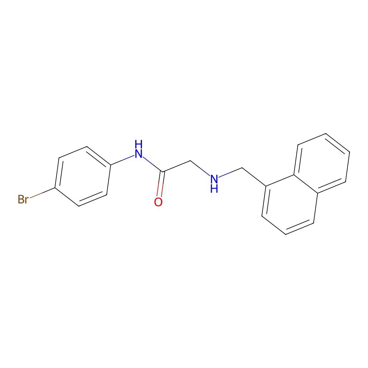 N-(4-bromophenyl)-2-[(1-naphthylmethyl)amino]acetamide molecular structure, CAS 303091-49-8