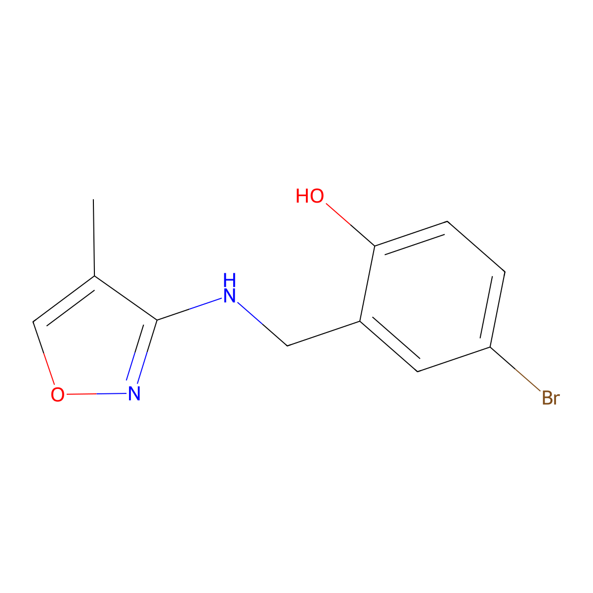 4-Bromo-2-[[(4-methyl-3-isoxazolyl)amino]methyl]phenol molecular structure, CAS 303091-50-1