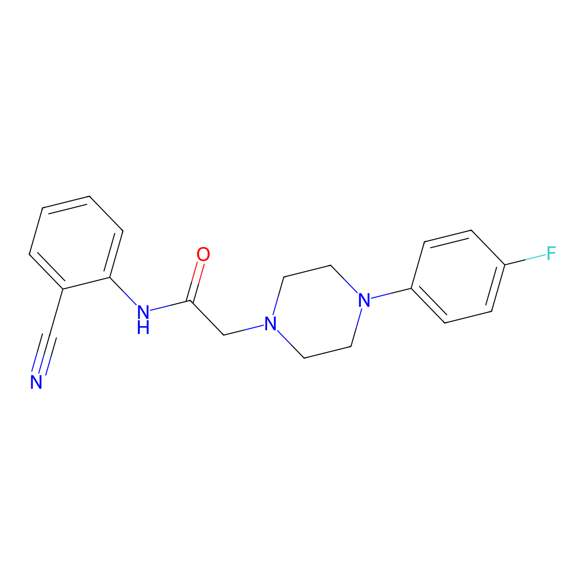 N-(2-cyanophenyl)-2-[4-(4-fluorophenyl)piperazin-1-yl]acetamide molecular structure, CAS 303091-63-6