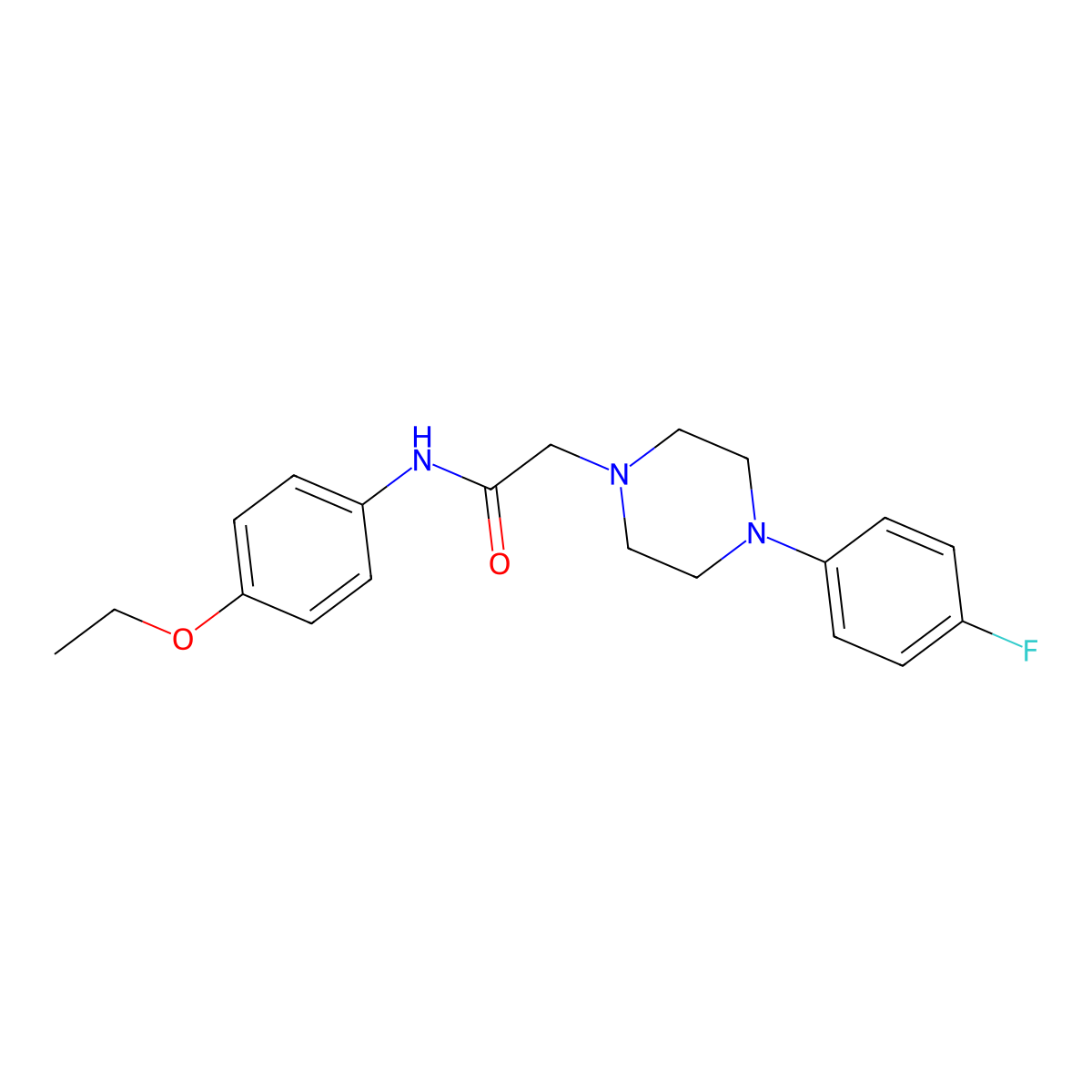 N-(4-ethoxyphenyl)-2-[4-(4-fluorophenyl)piperazin-1-yl]acetamide molecular structure, CAS 303091-65-8