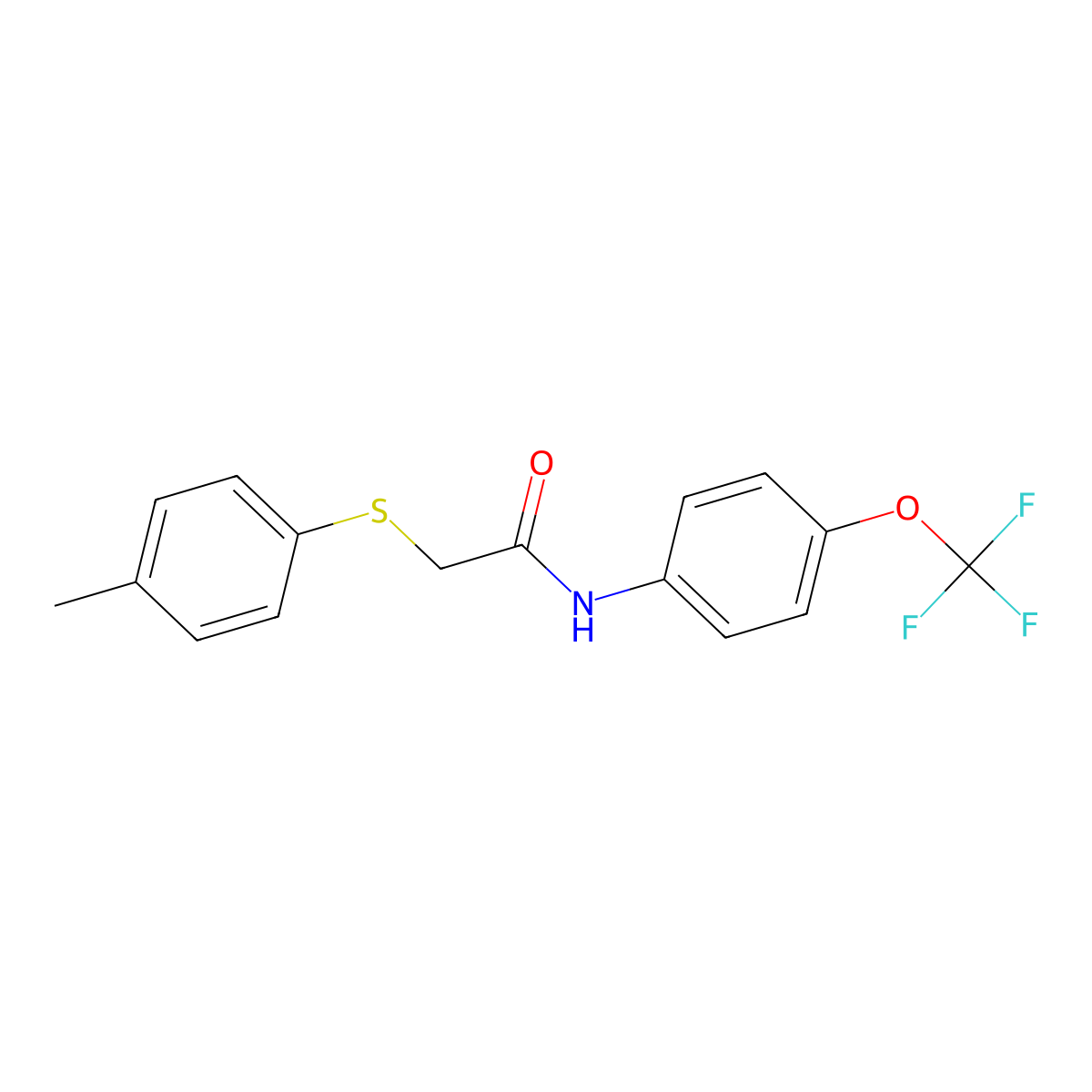 2-[(4-methylphenyl)sulfanyl]-N-[4-(trifluoromethoxy)phenyl]acetamide molecular structure, CAS 303091-70-5