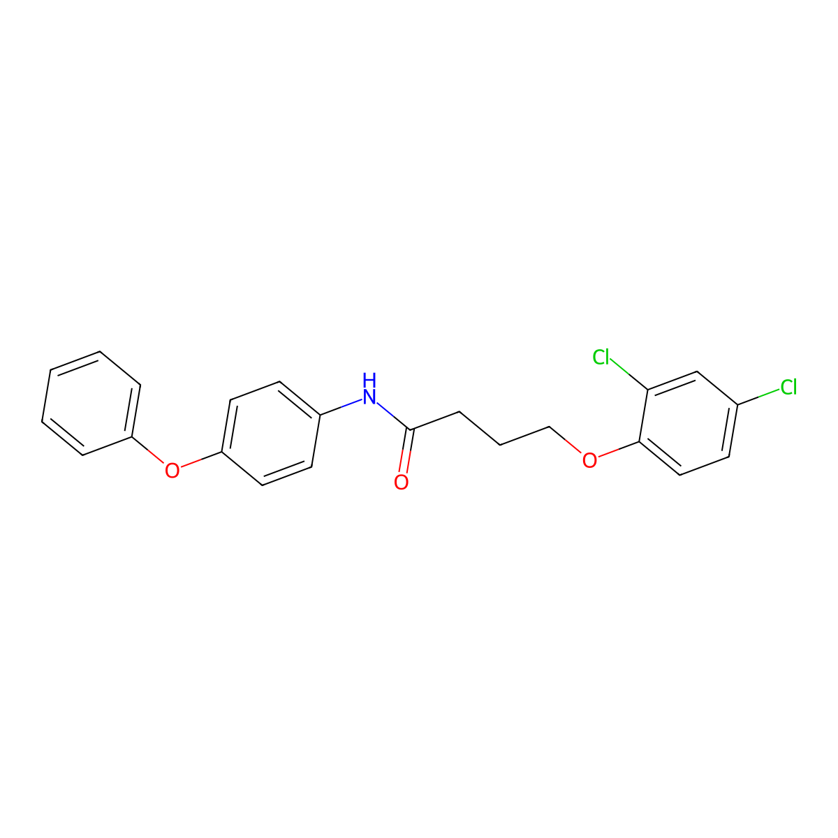 4-(2,4-dichlorophenoxy)-N-(4-phenoxyphenyl)butanamide molecular structure, CAS 303091-81-8