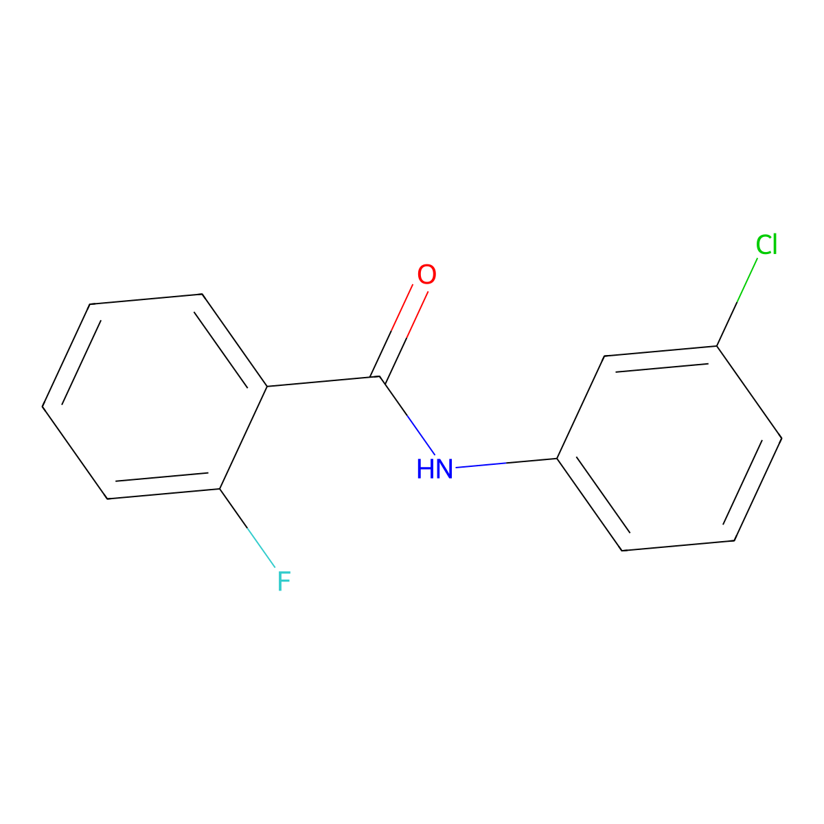 N-(3-chlorophenyl)-2-fluorobenzamide molecular structure, CAS 303091-96-5