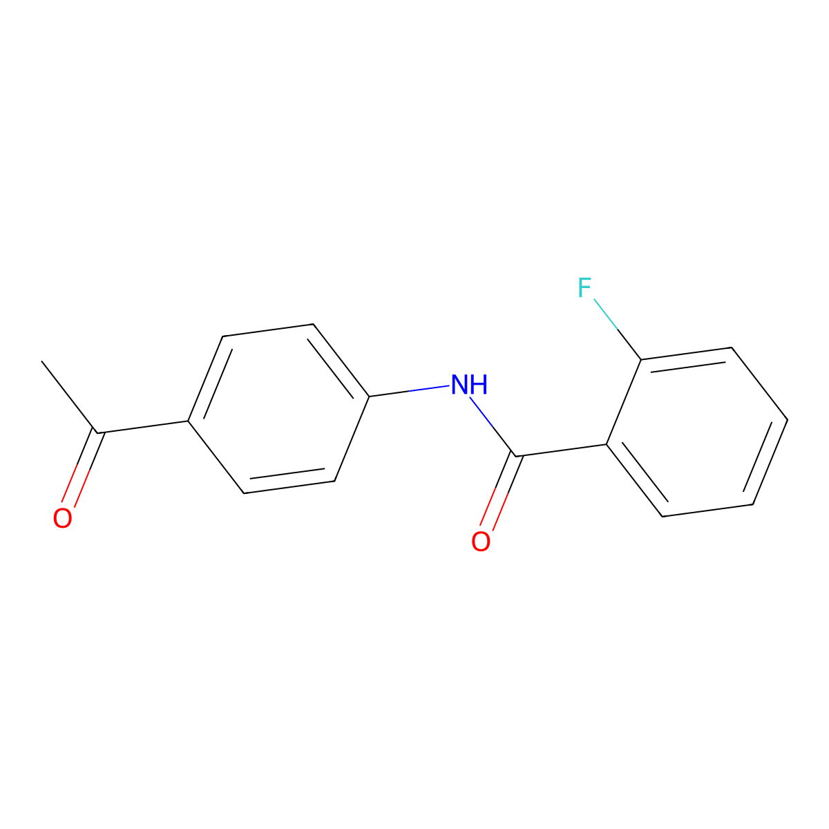 N-(4-acetylphenyl)-2-fluorobenzamide molecular structure, CAS 303091-98-7