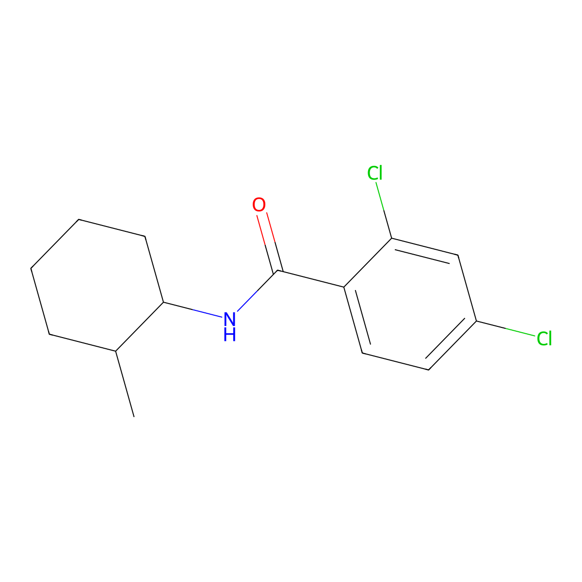 2,4-Dichloro-N-(2-methylcyclohexyl)benzamide molecular structure, CAS 303092-01-5