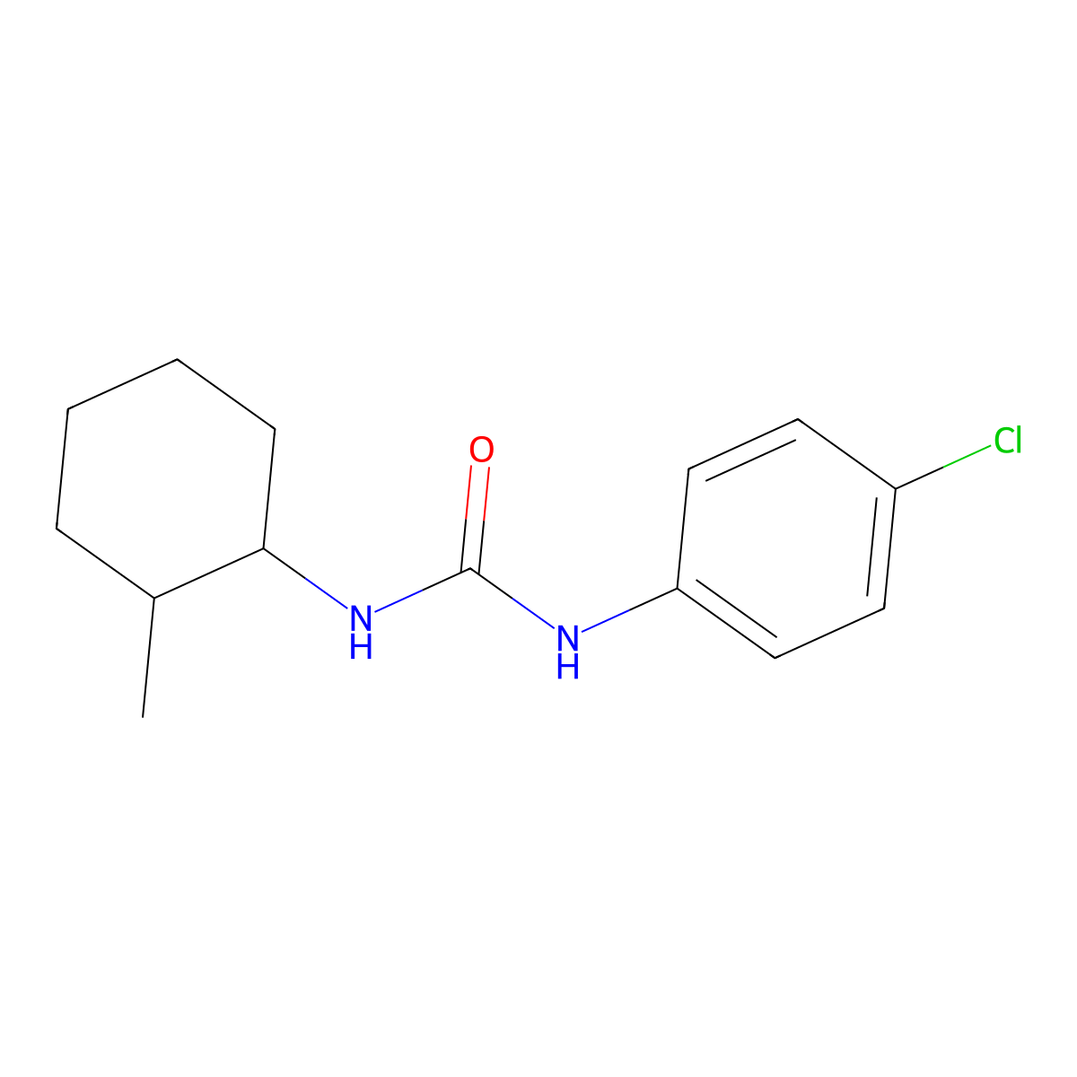N-(4-Chlorophenyl)-N'-(2-methylcyclohexyl)urea molecular structure, CAS 303092-03-7