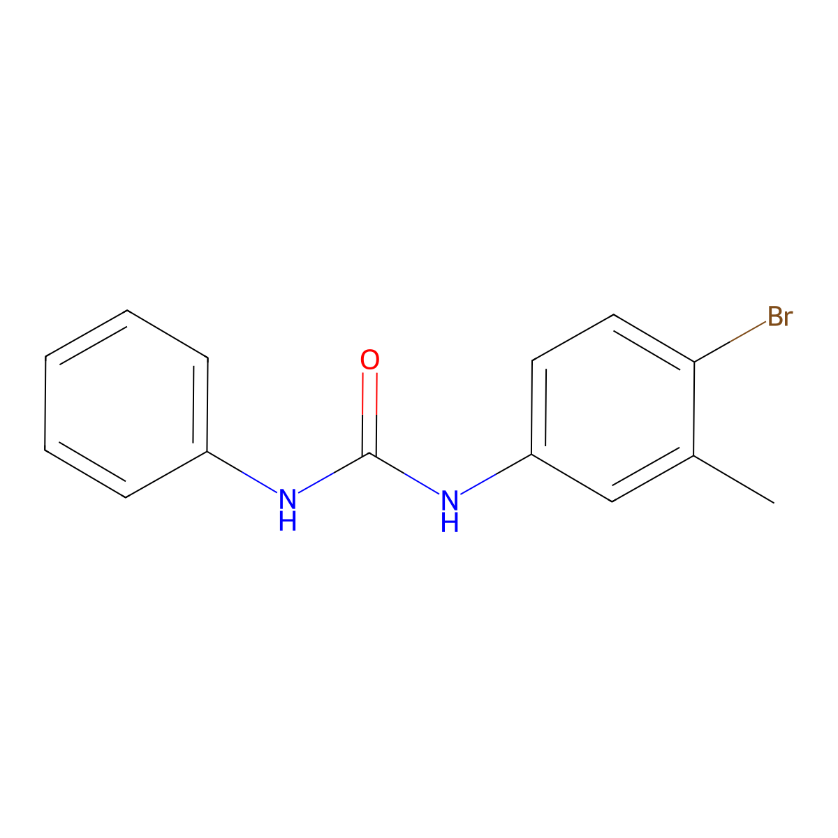 N-(4-Bromo-3-methylphenyl)-N'-phenylurea molecular structure, CAS 303092-10-6