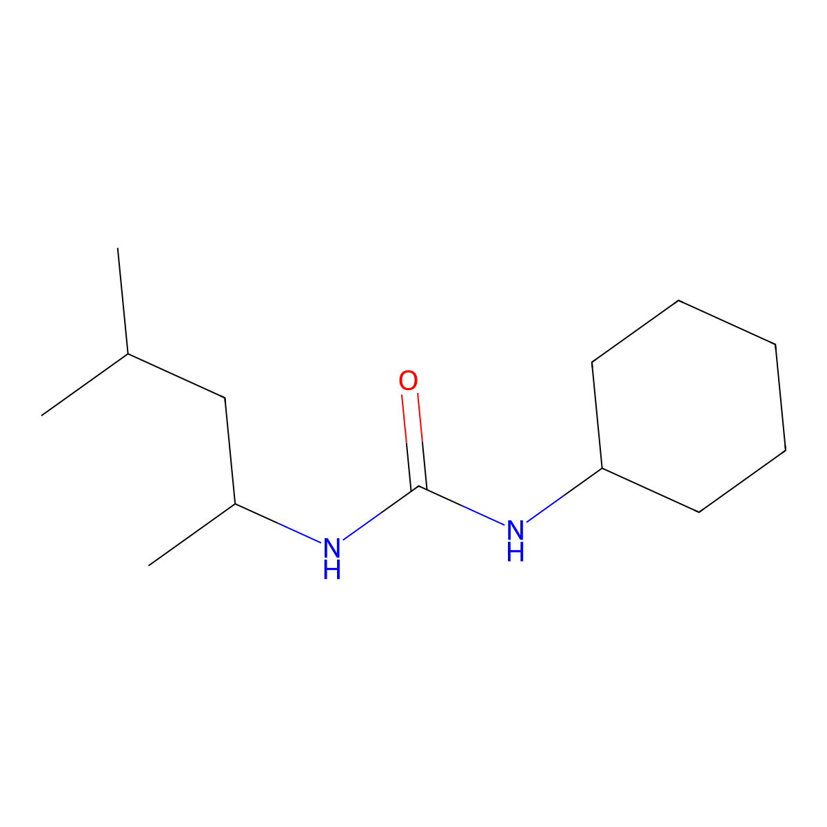 N-Cyclohexyl-N'-(1,3-dimethylbutyl)urea molecular structure, CAS 303092-14-0