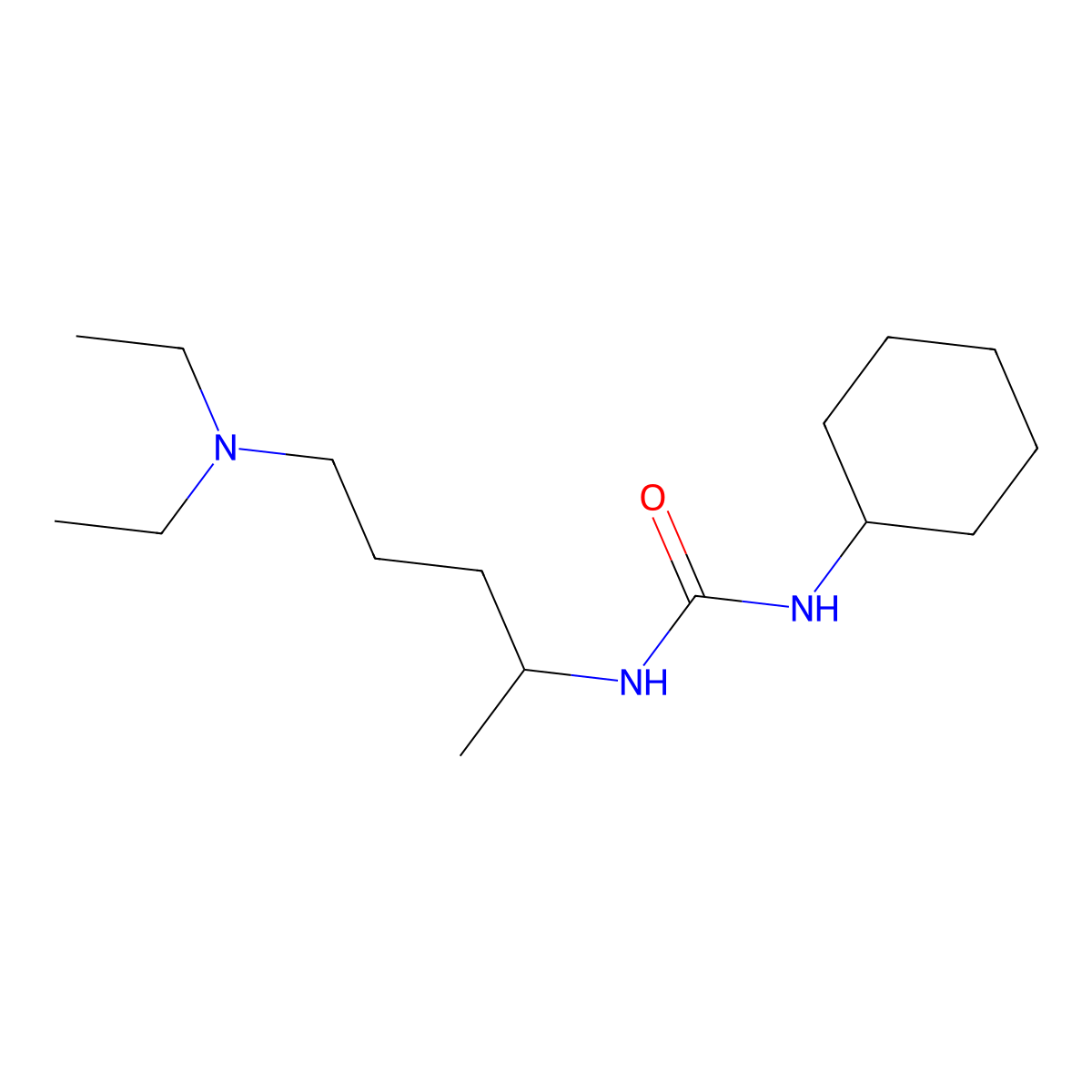 N-Cyclohexyl-N'-(4-(diethylamino)-1-methylbutyl)urea molecular structure, CAS 303092-17-3