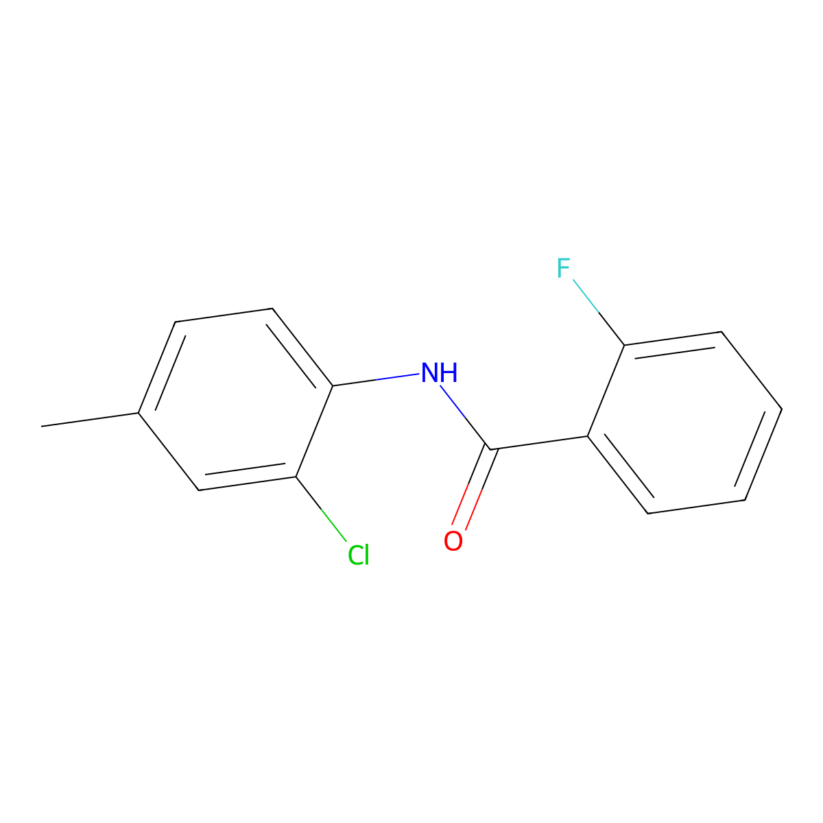 N-(2-Chloro-4-methylphenyl)-2-fluorobenzamide molecular structure, CAS 303092-21-9