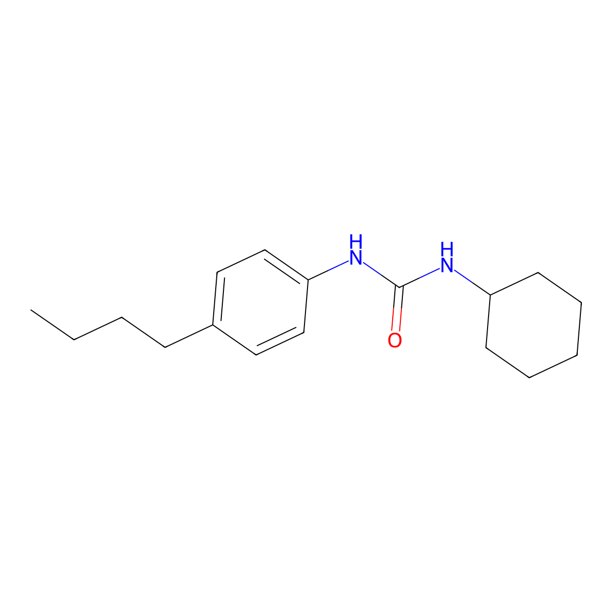 N-(4-Butylphenyl)-N'-cyclohexylurea molecular structure, CAS 303092-24-2