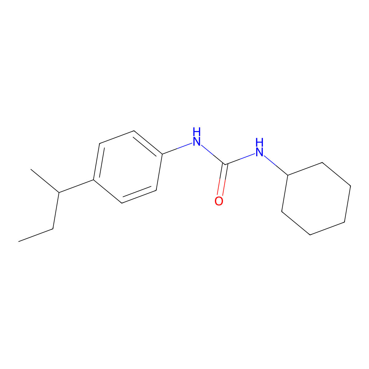 N-(4-Sec-butylphenyl)-N'-cyclohexylurea molecular structure, CAS 303092-34-4