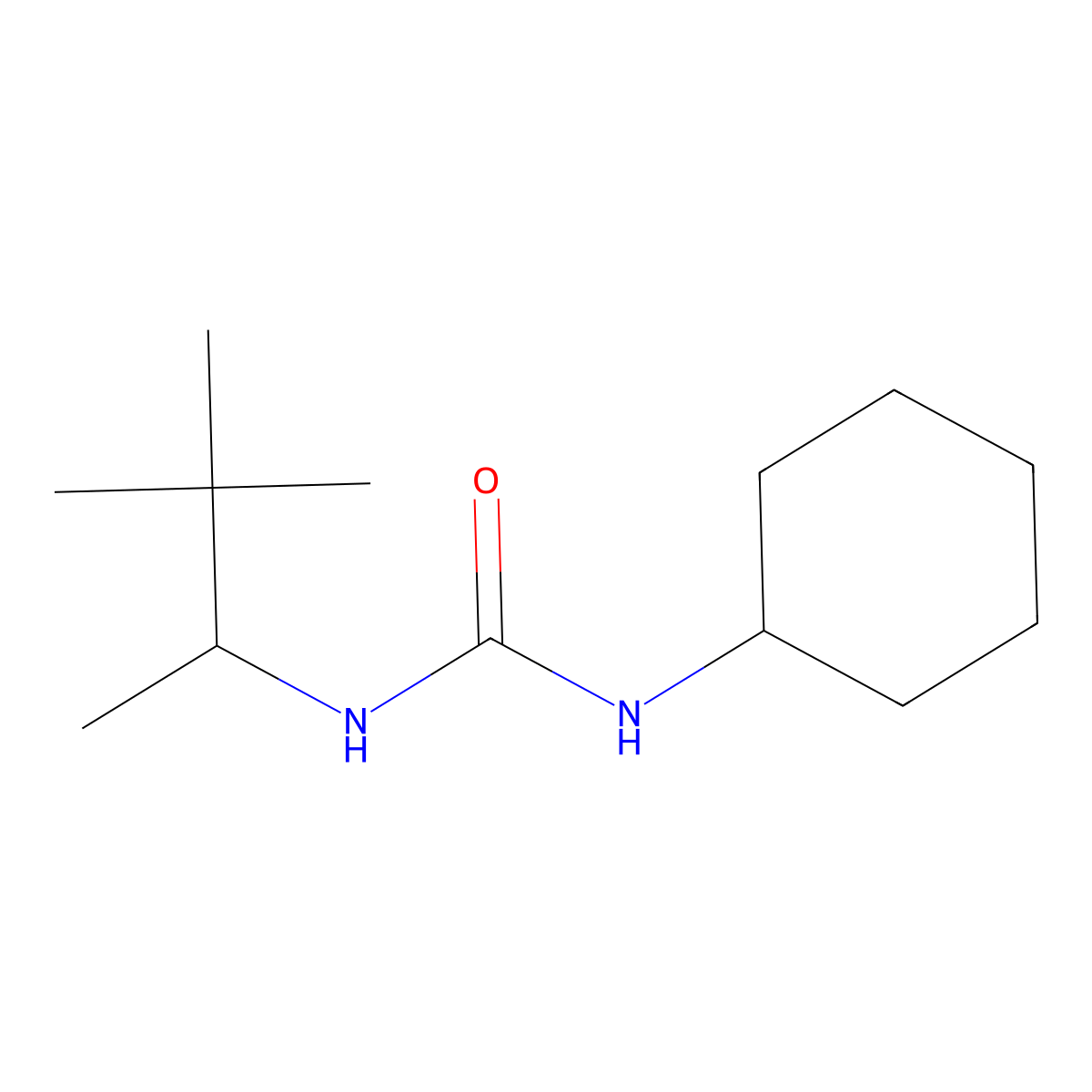 N-Cyclohexyl-N'-(1,2,2-trimethylpropyl)urea molecular structure, CAS 303092-39-9