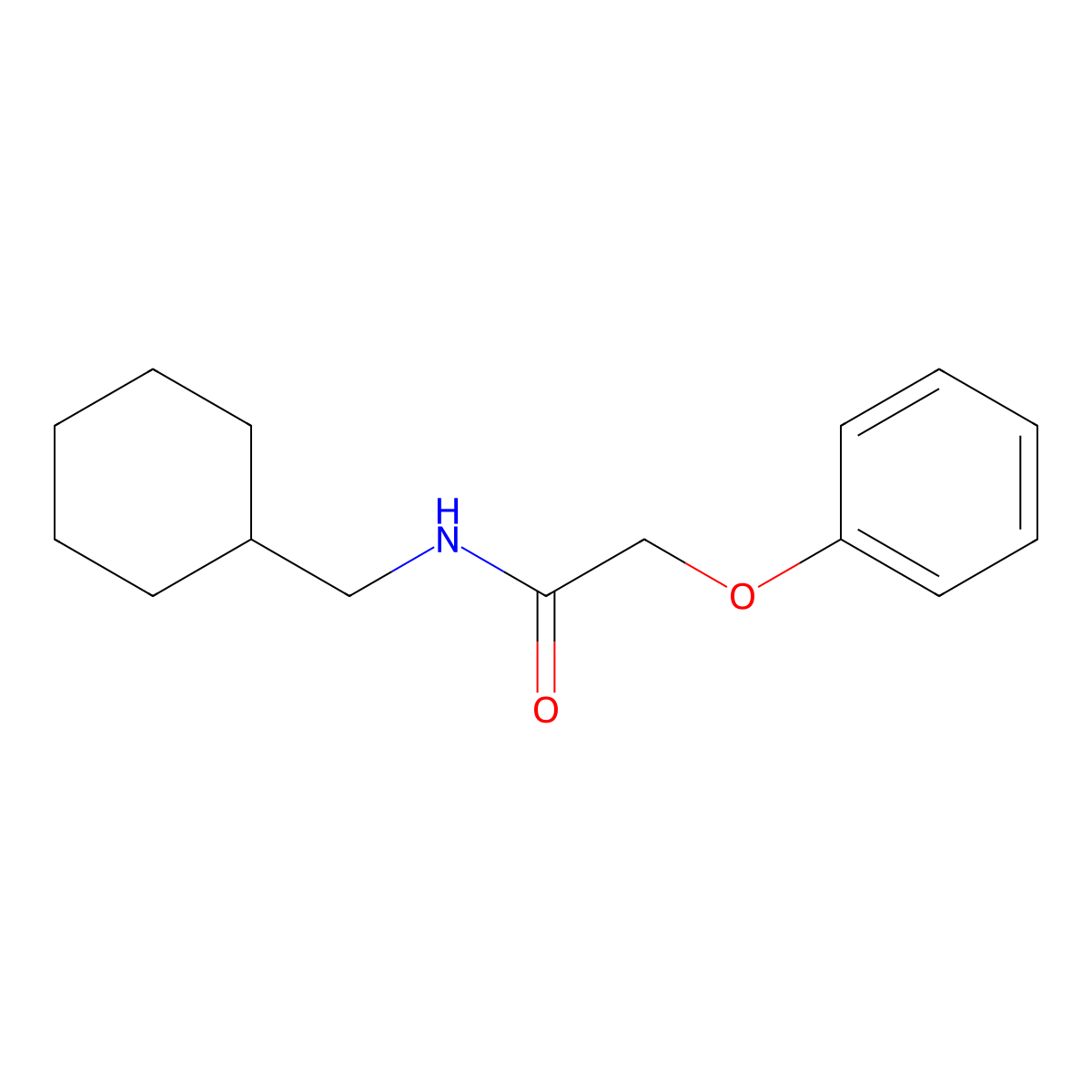 N-(Cyclohexylmethyl)-2-phenoxyacetamide molecular structure, CAS 303092-40-2