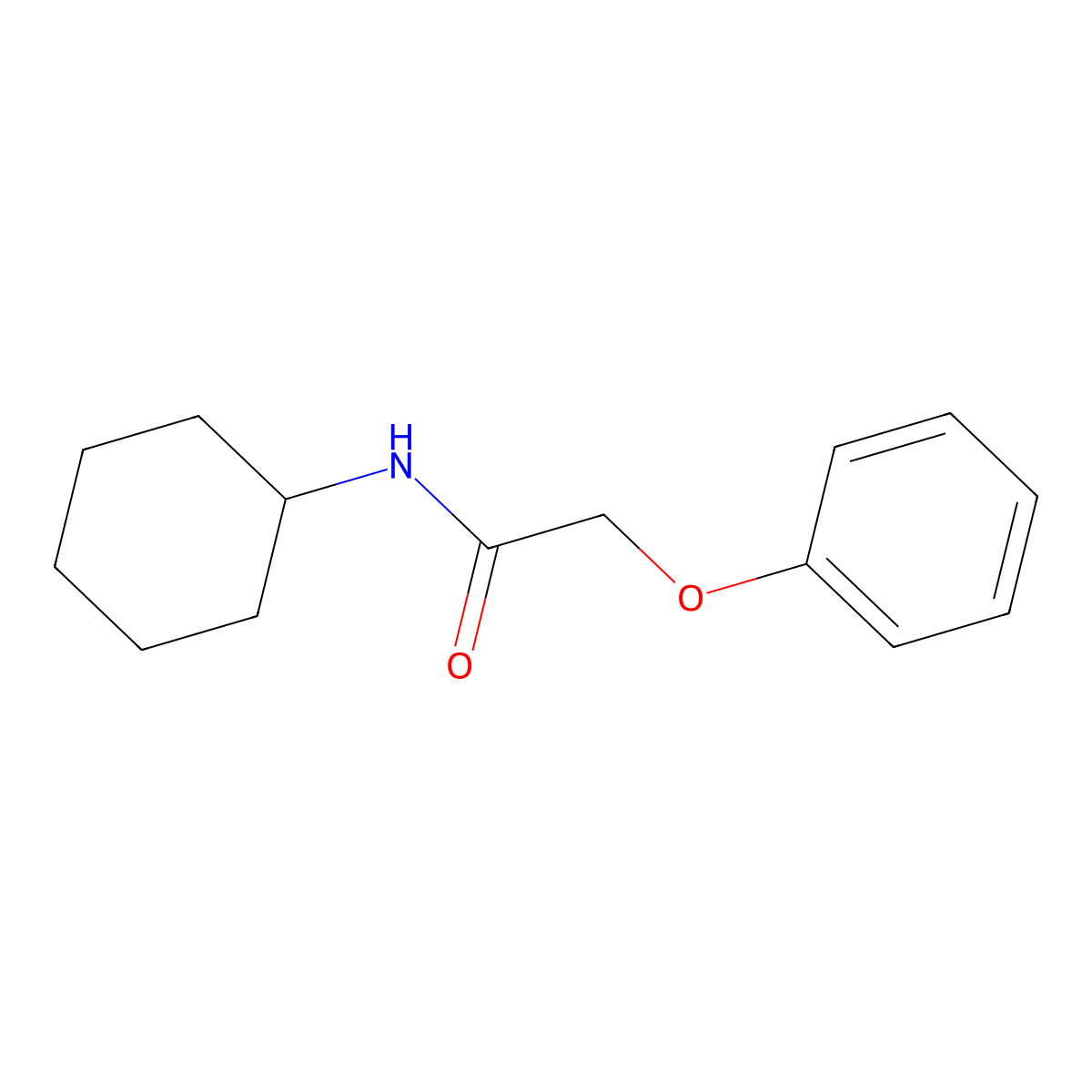 N-cyclohexyl-2-phenoxyacetamide molecular structure, CAS 303092-41-3