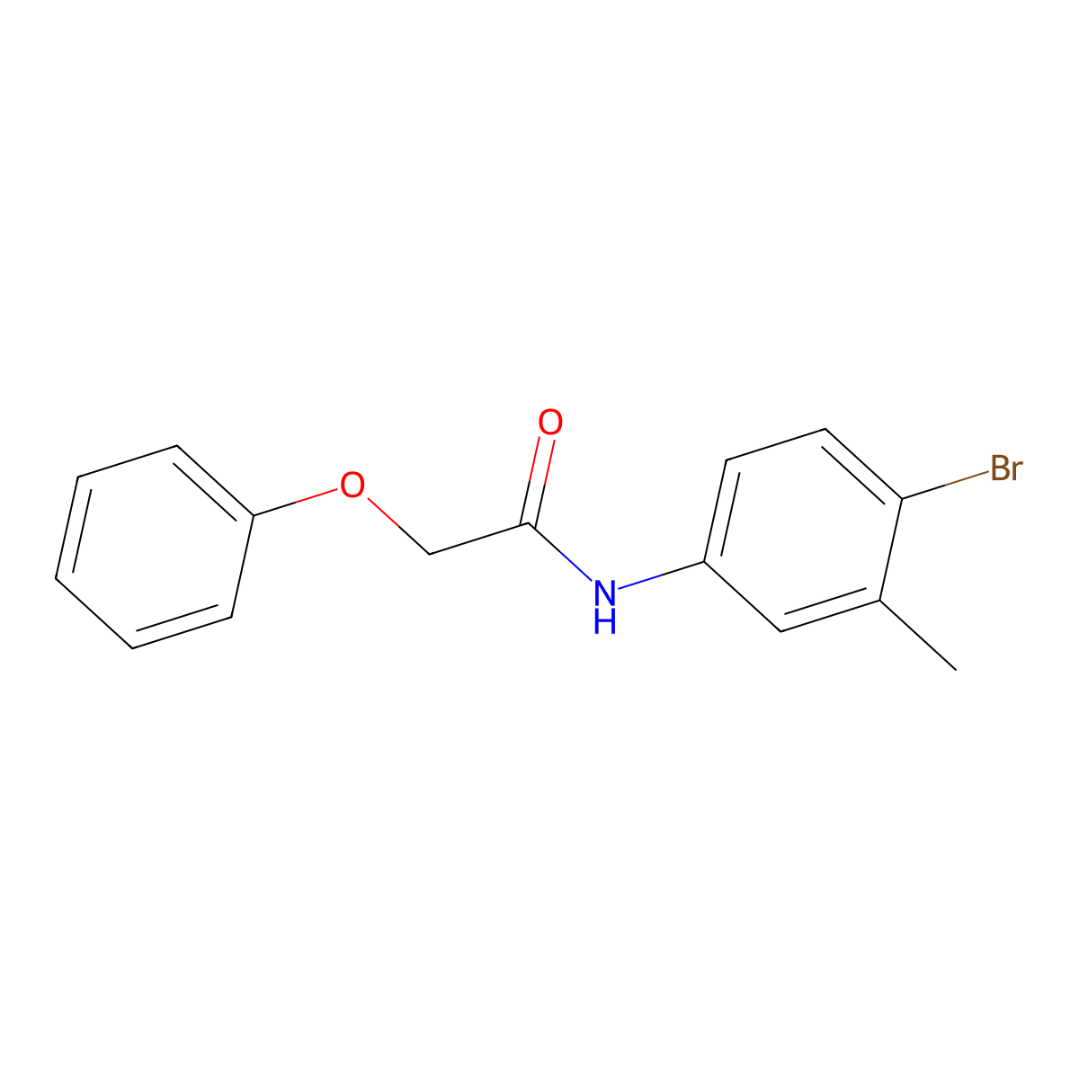 N-(4-Bromo-3-methylphenyl)-2-phenoxyacetamide molecular structure, CAS 303092-42-4