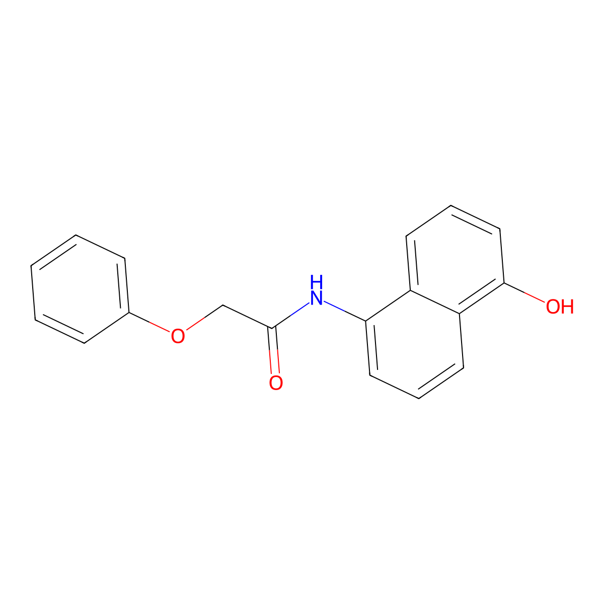 N-(5-Hydroxy-1-naphthyl)-2-phenoxyacetamide molecular structure, CAS 303092-46-8