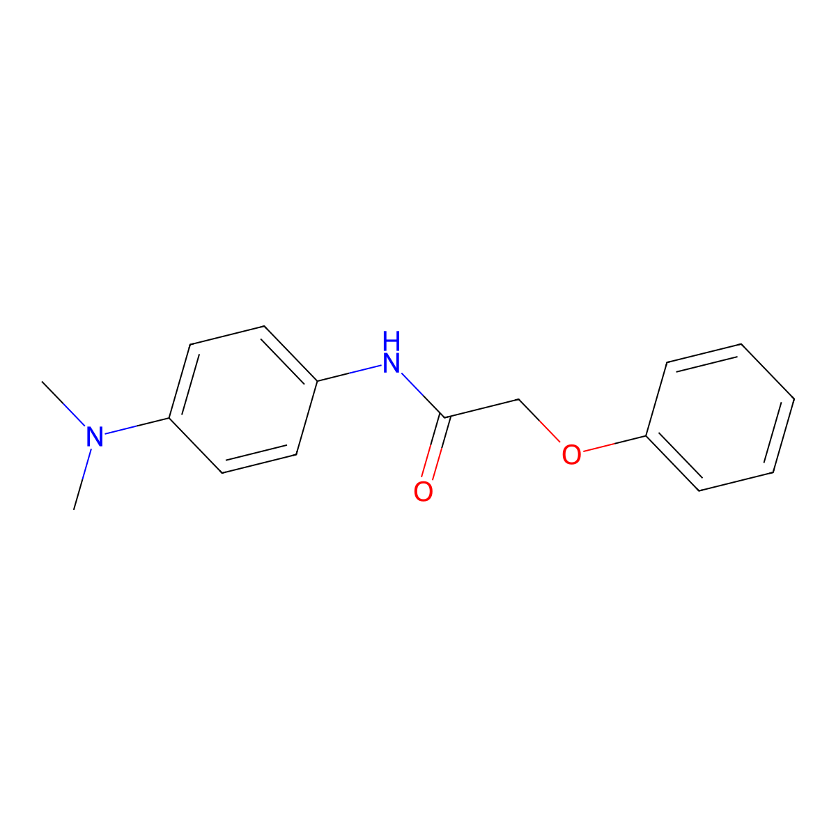 N-(4-(Dimethylamino)phenyl)-2-phenoxyacetamide molecular structure, CAS 303092-47-9