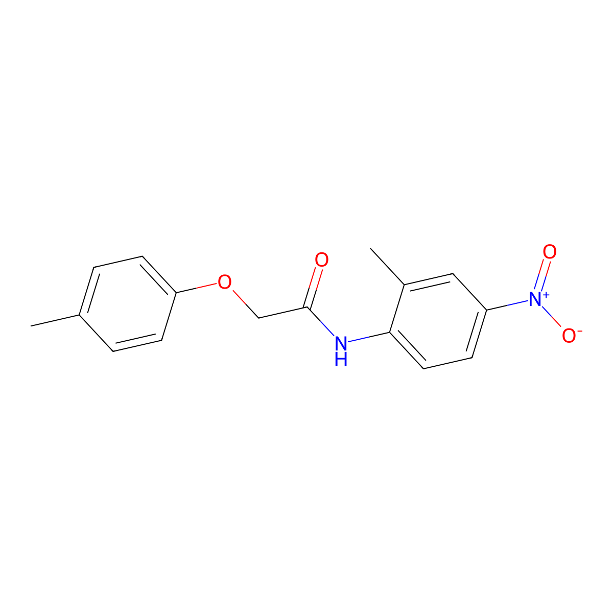 N-(2-methyl-4-nitrophenyl)-2-(4-methylphenoxy)acetamide molecular structure, CAS 303092-48-0