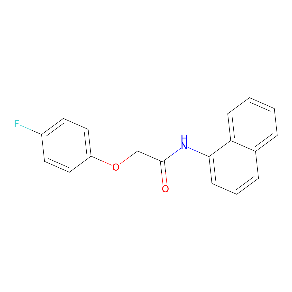 2-(4-Fluorophenoxy)-N-(1-naphthyl)acetamide molecular structure, CAS 303092-50-4