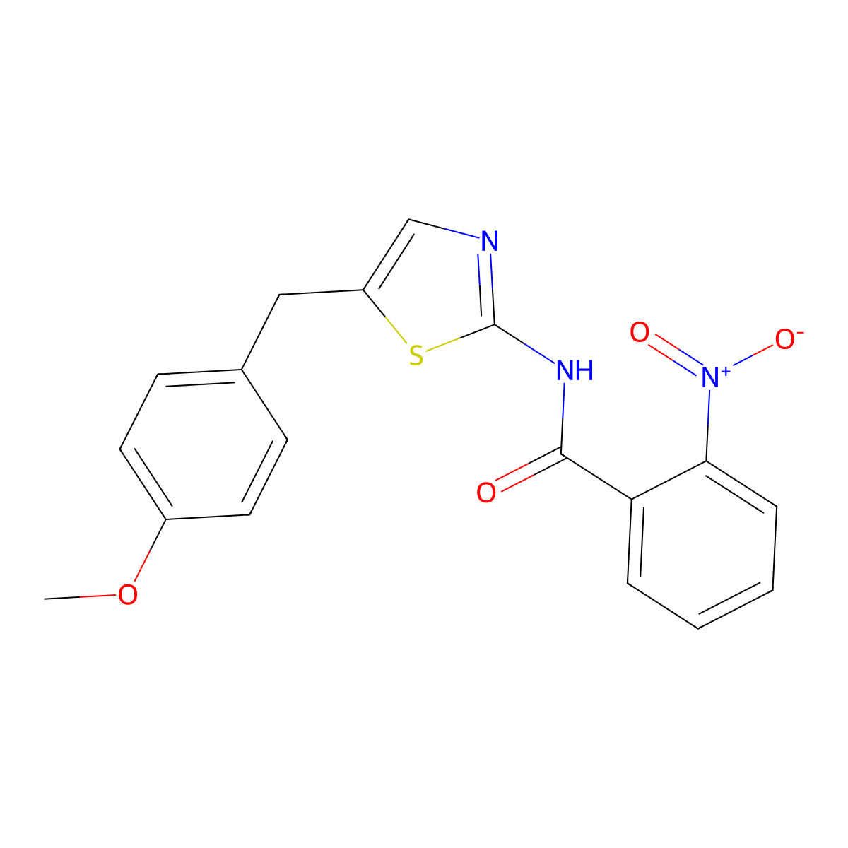 N-(5-(4-Methoxybenzyl)-1,3-thiazol-2-YL)-2-nitrobenzamide molecular structure, CAS 303092-92-4