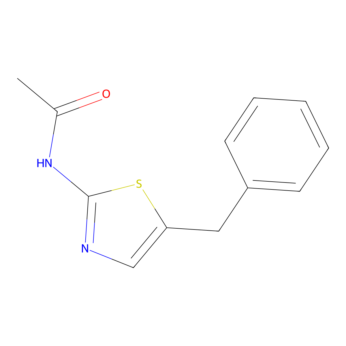 N-(5-benzyl-1,3-thiazol-2-yl)acetamide molecular structure, CAS 303093-76-7