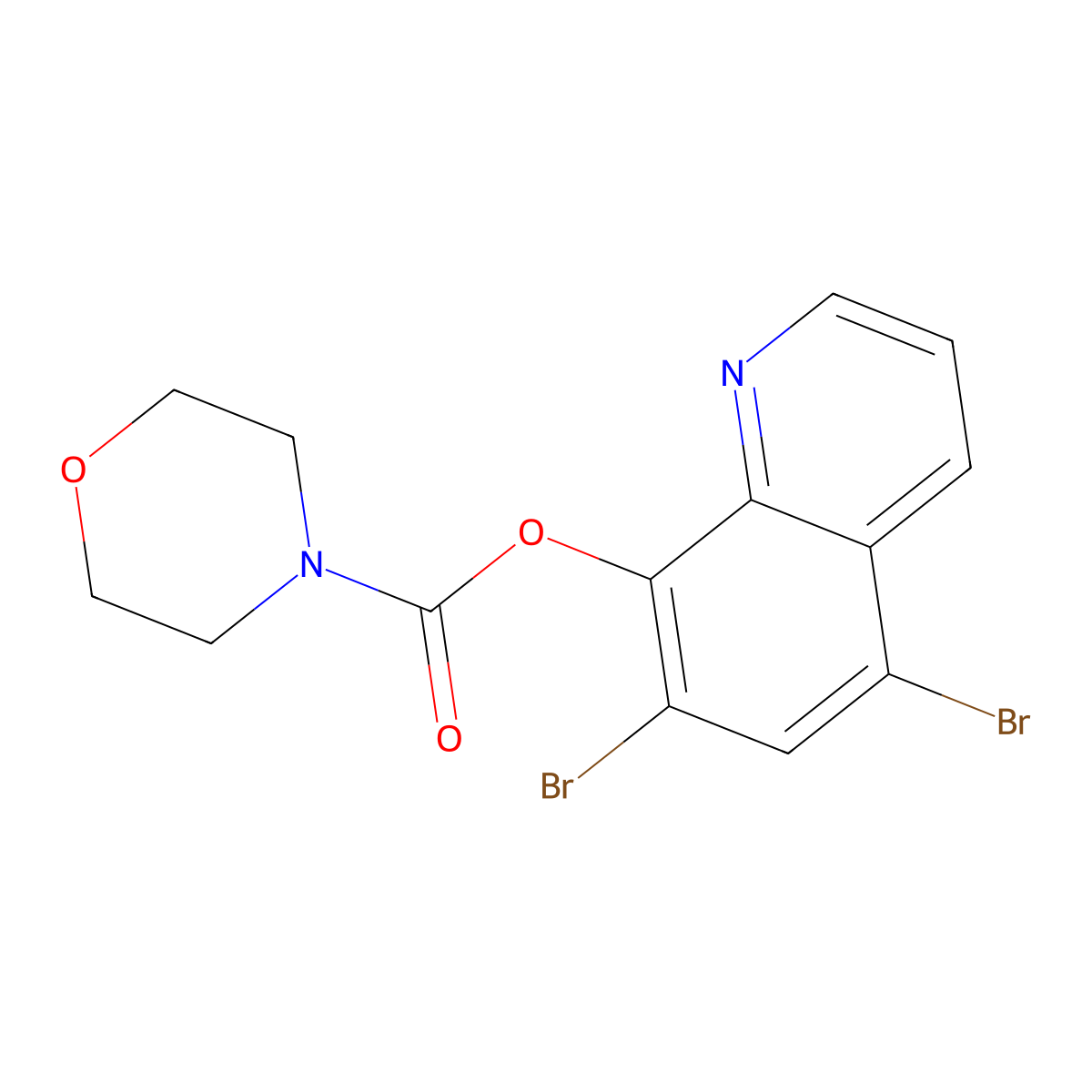 5,7-Dibromoquinolin-8-yl morpholine-4-carboxylate molecular structure, CAS 303093-93-8