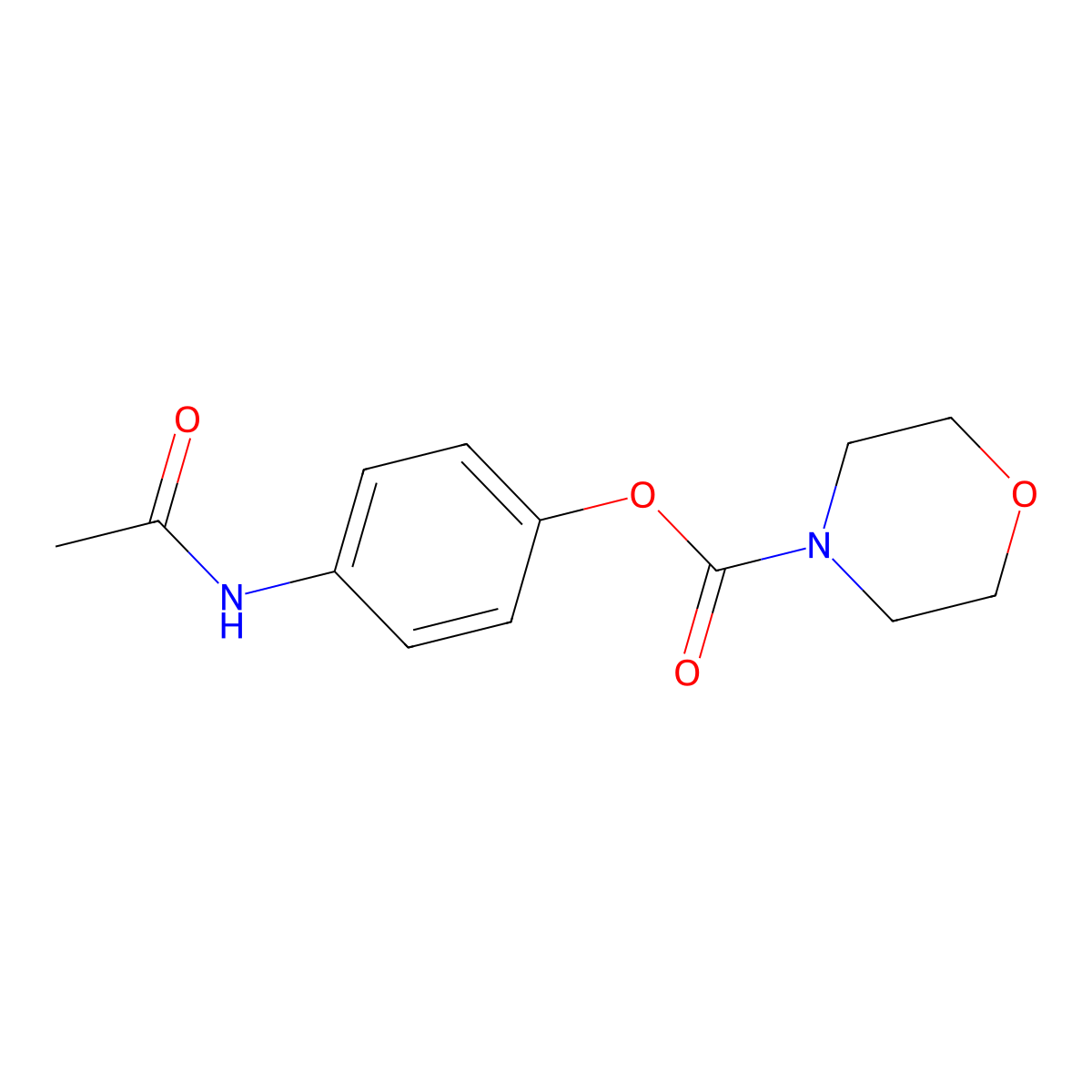 4-(Acetylamino)phenyl 4-morpholinecarboxylate molecular structure, CAS 303095-00-3