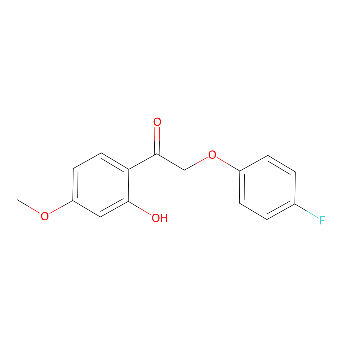 2-(4-Fluorophenoxy)-1-(2-hydroxy-4-methoxyphenyl)ethanone molecular structure, CAS 303095-13-8